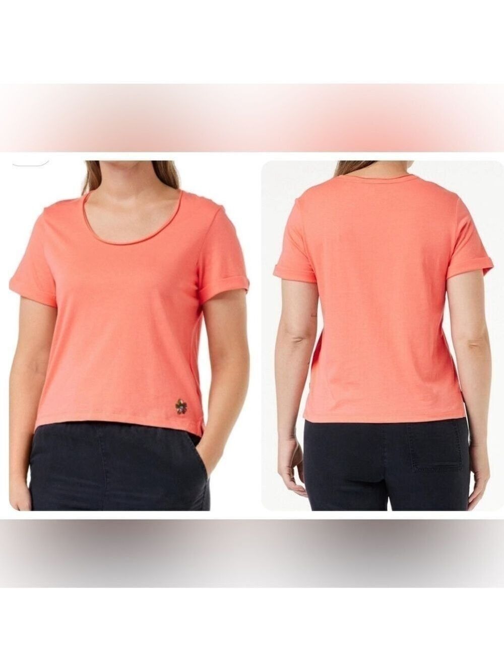 Ted Baker Miarna Easy Fit Relaxed Scoop Neck Shirt Magnolia Flower Size Small 4